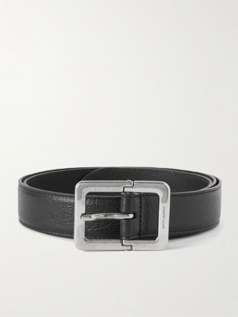 3cm Full-Grain Leather Belt Black