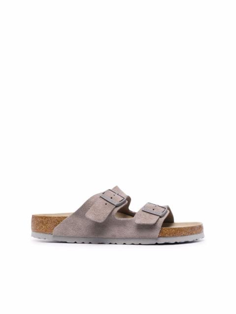 leather double-strap sandals