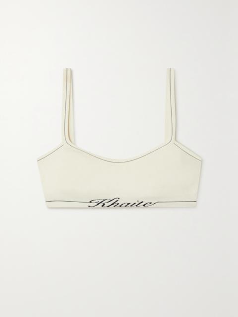 Carmelo Intarsia Ribbed-knit Bralette