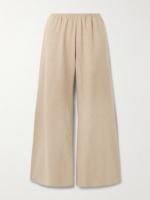 Colby Cotton-flannel Wide-leg Pants