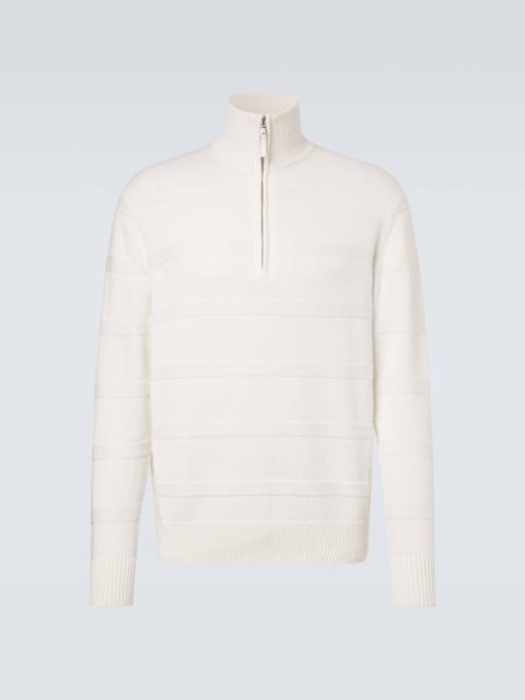 Cotton and cashmere turtleneck sweater