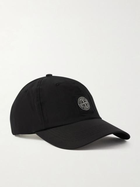 Logo-Appliquéd Recycled-Nylon Baseball Cap Black