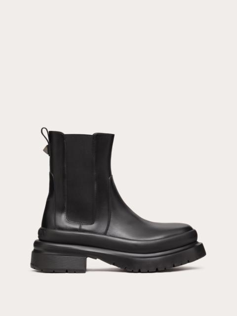 ROMAN STUD CALFSKIN ANKLE BOOT