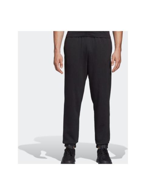 adidas neo Essentials Linear Tapered Logo Knit Long Pants Black DQ3081