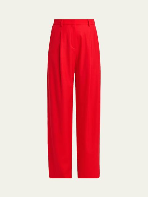 Draped Tulip-Cuff Sheath Dress