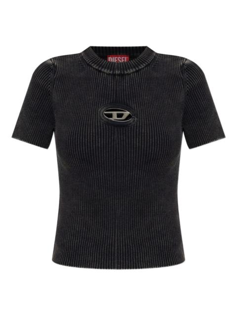 M-Anchor-Ss ribbed logo T-shirt