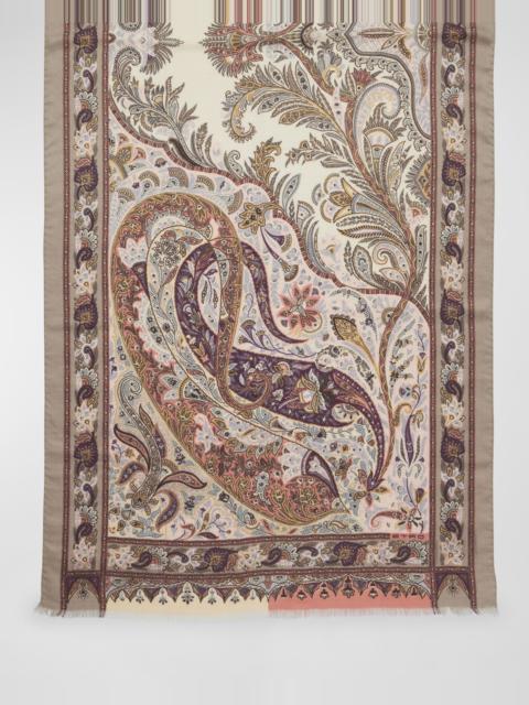 Bohemian Paisley Silk-Cashmere Scarf