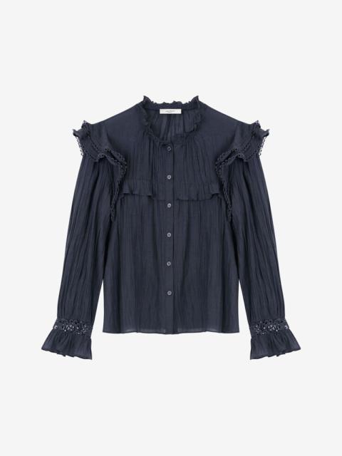GILATEDY LACE AND COTTON SHIRT