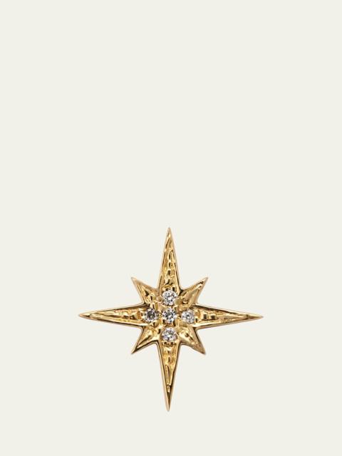 Diamond Starburst Stud Earring, Single
