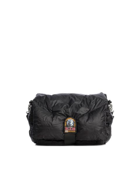 logo-patch quilted shoulder bag