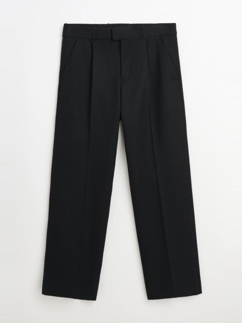 Slack Trouser Coarse Black Gabardine