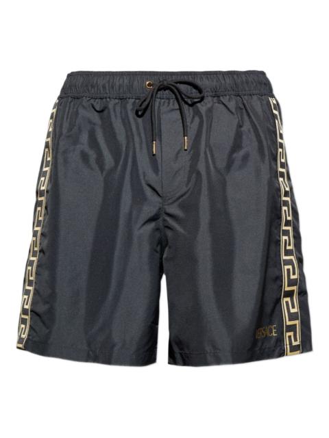 drawstring logo-print swim shorts