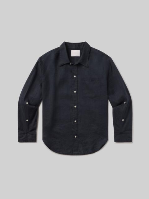 Kayla Shrunken Linen Shirt
In True Navy