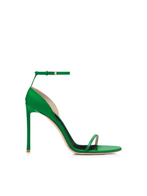 PATENT LEATHER VERTIGO ANKLE STRAP SANDAL