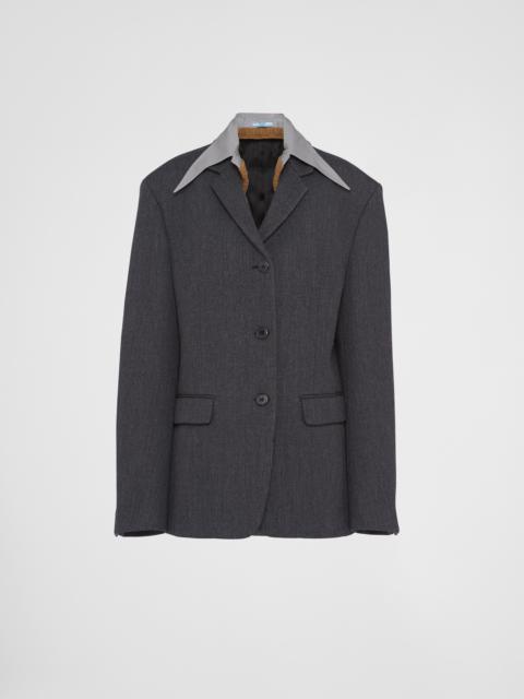 Single-breasted wool jacket