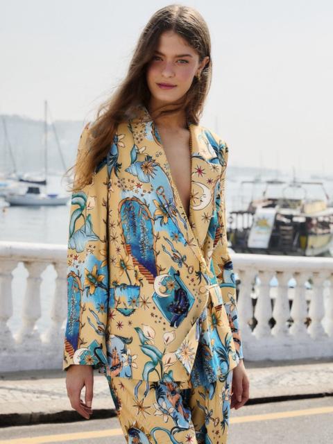 Sand Mystical Notched Lapel Lenzing Ecovero Viscose Blazer