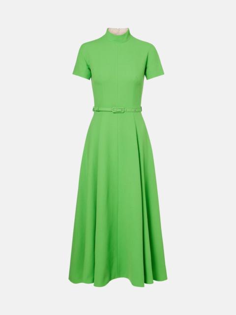 Camilla belted wool midi dress