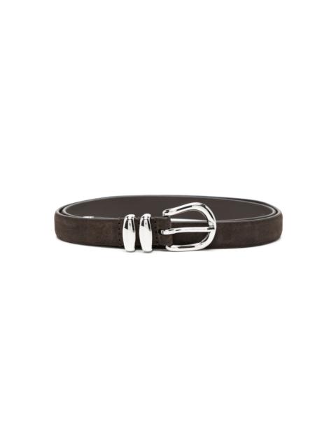 skinny suede belt