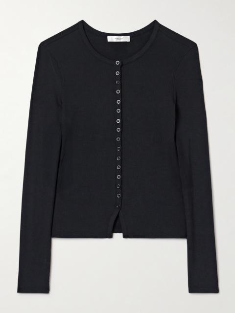 The Rib Splay Stretch-modal Jersey Top