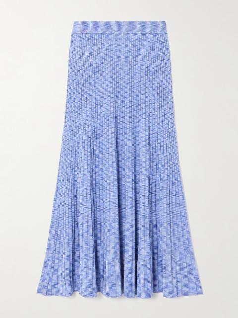 Mouline Ribbed-knit Midi Skirt