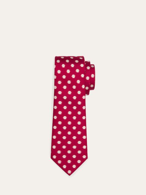 Men's Abstract Polka Dot Silk Tie