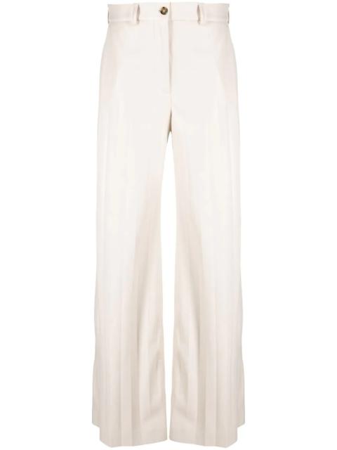 high-waisted wide-leg trousers
