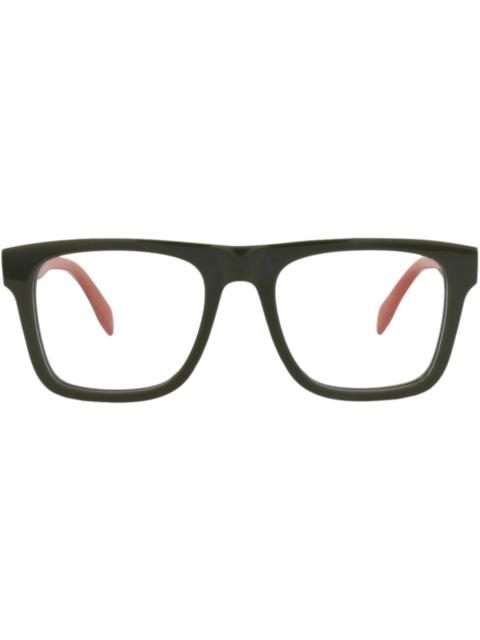 Alexander McQueen Square-Frame Acetate Optical Frames Green Green Transparent (AM0357O-30012339-003)