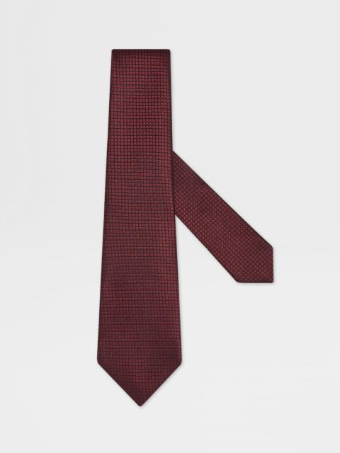 BURGUNDY SILK TIE