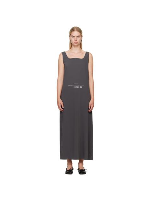Gray Fluid Maxi Dress