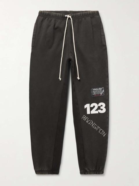 CVA Tapered Logo-Print Embroidered Cotton-Jersey Sweatpants