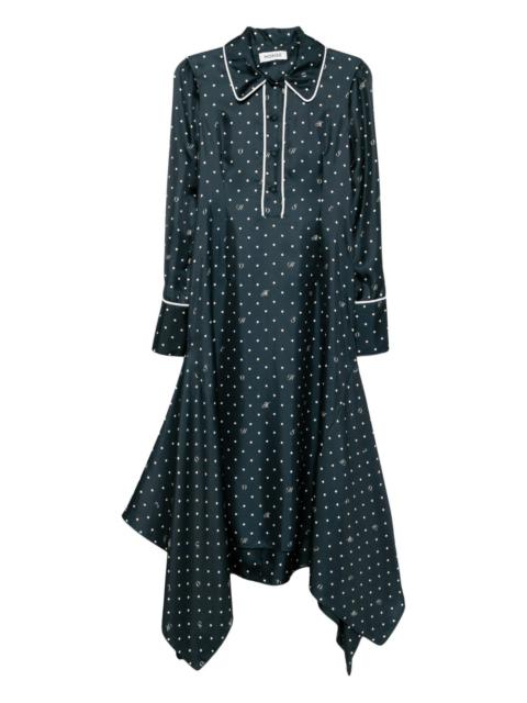 cowl-back midi dress