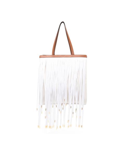 fringe-detailed tote bag