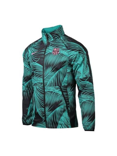 Nike Soccer/Football Sports Hooded Jacket 20-21 Season Barcelona Malachite Green CK8570-396