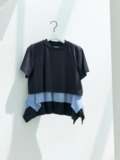 Poplin x Cotton Jersey T-Shirt