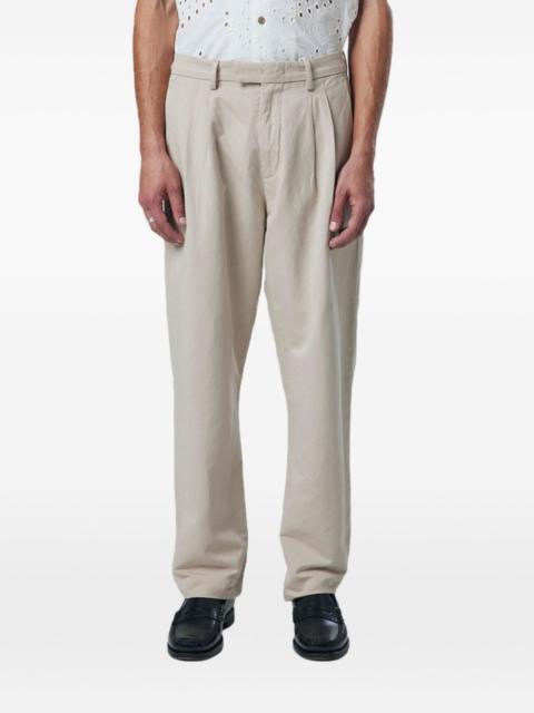 pleated-front trousers