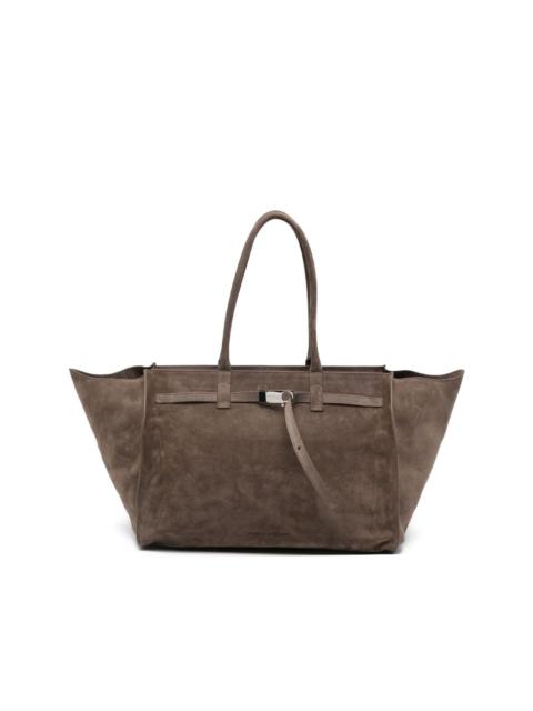 suede tote bag