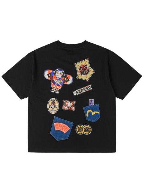 Japanese Kite Denim Patch Pocket T-shirt