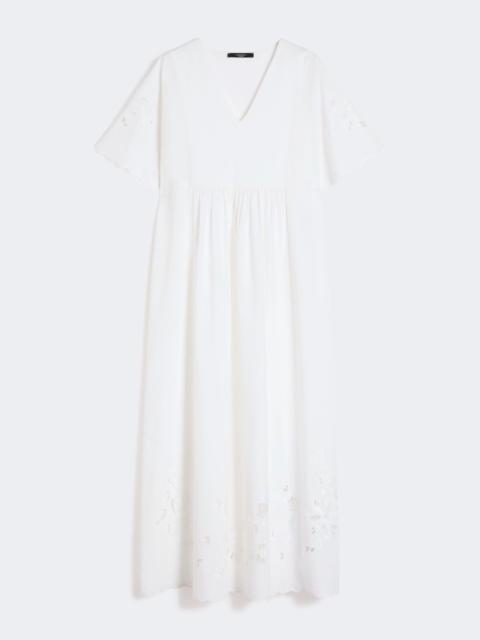 Cotton poplin and jersey dress - WHITE