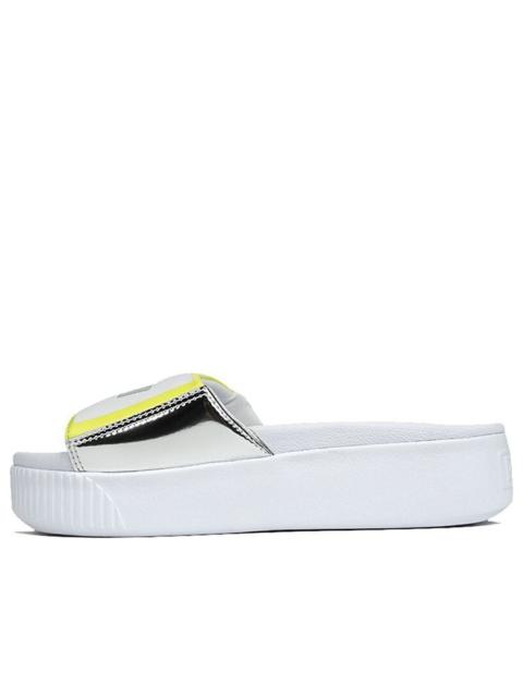(WMNS) PUMA Platform Slide TZ 'White Silver' 369421-01
