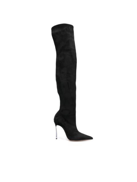 Blade 110mm thigh-high suede boots