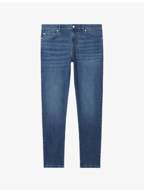 Maddison mid-wash tapered-leg slim-fit denim-blend jeans