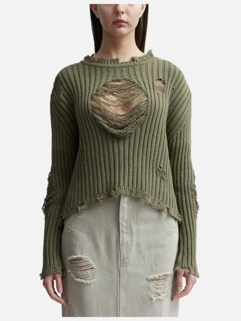 DAMAGED HEART SWEATER