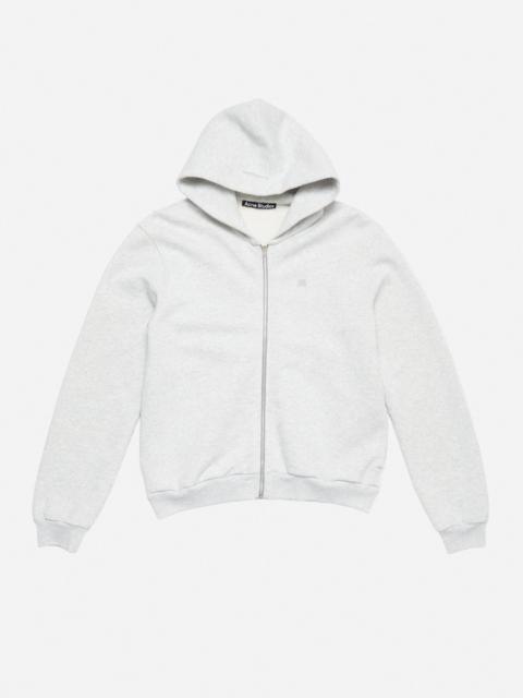 Hooded zipper sweater - Pale Grey Melange