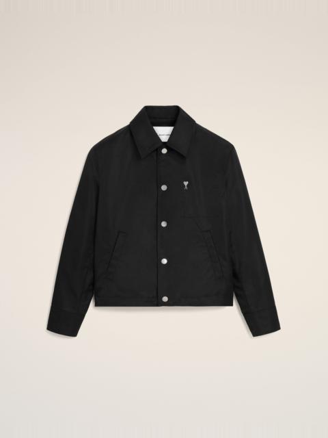 BLACK NYLON AMI DE COEUR STUD BUTTONED JACKET