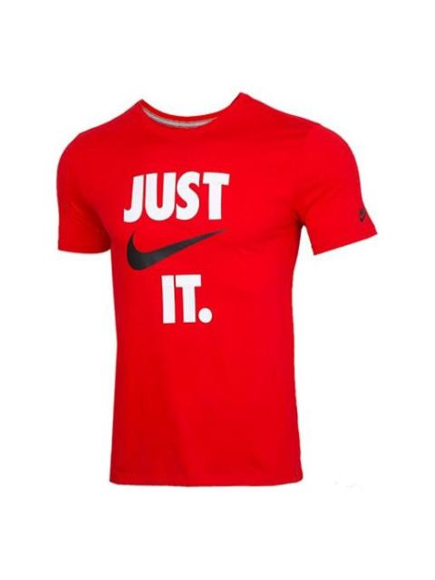 Nike Sportswear Alphabet Printing Round Neck Short Sleeve Red AQ5195-650