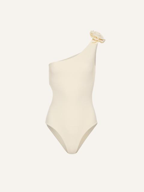 Back cutout swimsuit in cream