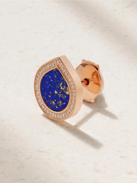 Antifer 18-karat Rose Gold, Lapis Lazuli And Diamond Single Earring