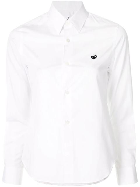 logo embroidered plain shirt