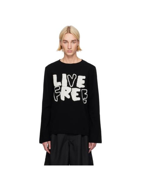 Black 'LIVE FREE' Sweater