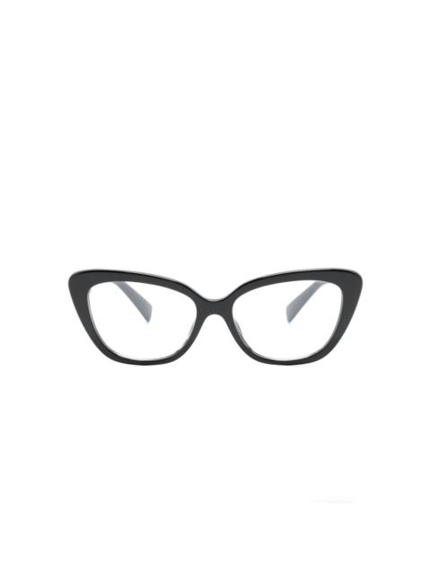 logo-detail cat-eye frame glasses